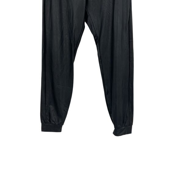 Commando Faux Leather Joggers Pants Pull-On Stretch Tapered Black Size‎ Small - Picture 5 of 10
